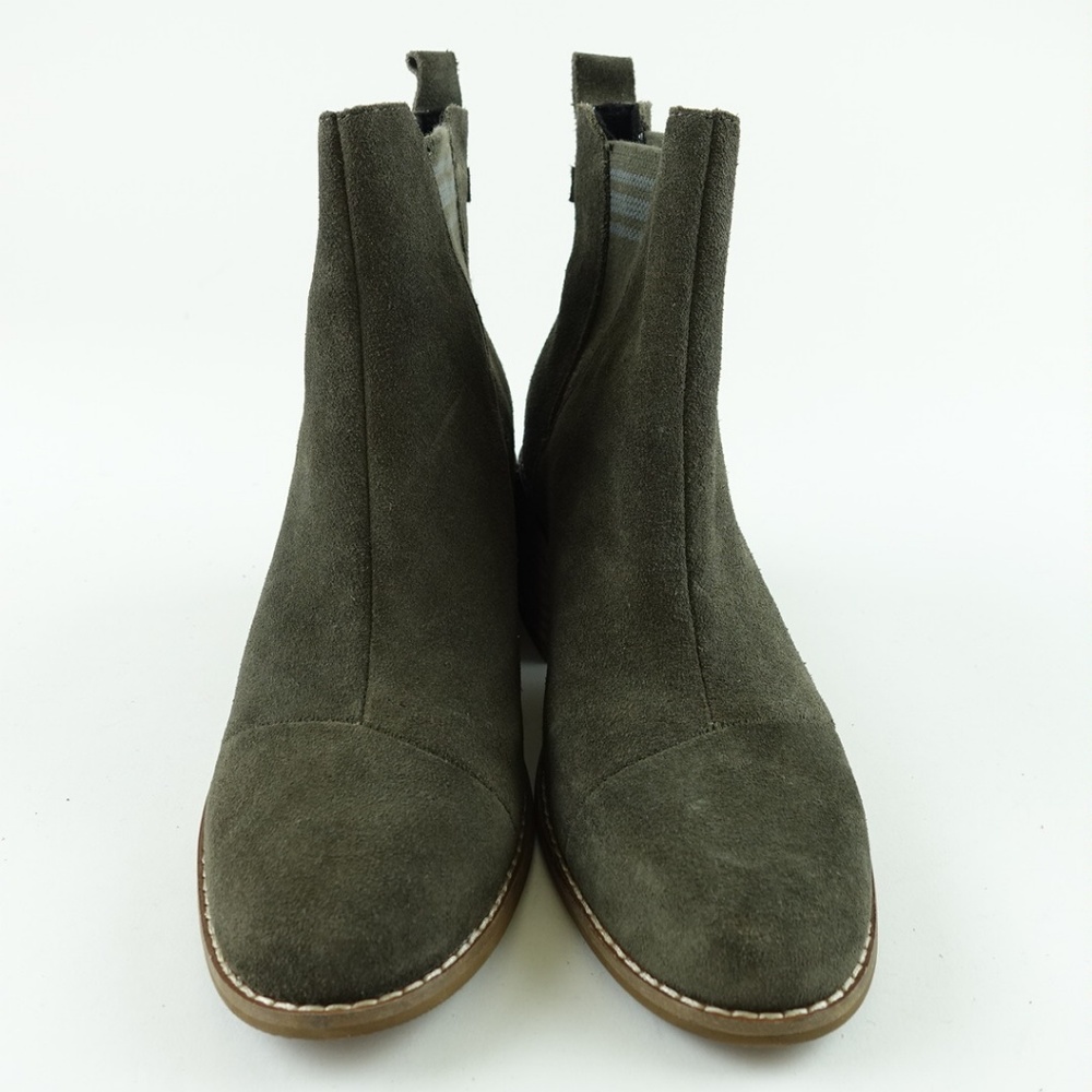 TOMS Women Tarmac Olive Suede Esme Booties R14S11 - Picture 3 of 7